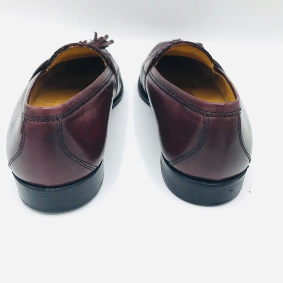 Johnston Murphy Cellini Italy Burgundy Shoes 7W - Picture 6 of 8